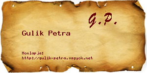 Gulik Petra névjegykártya